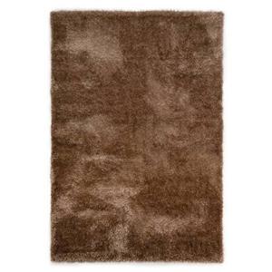 Tapeso Hoogpolig vloerkleed velvet - Posh bruin - 120x180 cm