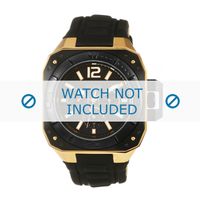 Guess horlogeband W20011G1 Leder Zwart 16mm