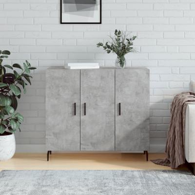 Dressoir 90x34x80 cm bewerkt hout betongrijs