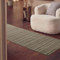 Vloerkleed Parker Rechthoekig - Grijs 250x80cm - Wol - Dekbed-Discounter.nl