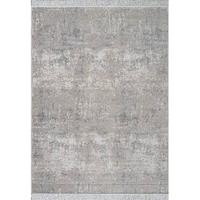 Vintage vloerkleed Smuk grijs met franjes 195x300cm