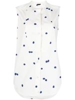 ASPESI robe imprimée à design sans manches - Blanc