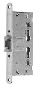 Nemef 1739/27 Deurslot | DM65mm | PC72mm | voorplaat RVS 24x235mm afgerond | staal verzinkte dag- en nachtschoot | DR 1+2+3+4 - 9173927000