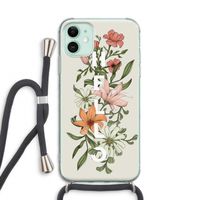 Hello bloemen: iPhone 11 Transparant Hoesje met koord