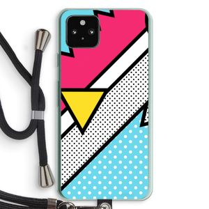 Pop Art #3: Pixel 5a 5G Transparant Hoesje met koord