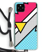 Pop Art #3: Pixel 5a 5G Transparant Hoesje met koord