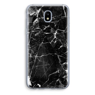 Zwart Marmer 2: Samsung Galaxy J5 (2017) Transparant Hoesje