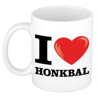 Cadeau I love honkbal kado koffiemok / beker voor spel liefhebber 300 ml   -