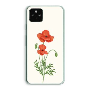 Red poppy: Google Pixel 5a 5G Transparant Hoesje