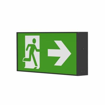 LED Nooduitgangsbord Groot Dubbelzijdig met Auto-Test en Pictogrammen | Tronix | Tronix | Tronix | Tronix