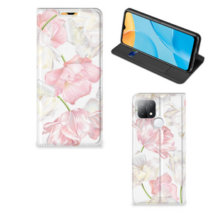 OPPO A15 Smart Cover Lovely Flowers