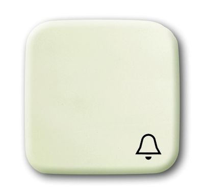 Busch-Jaeger drukknop met belsymbool voor pulsdrukkers creme