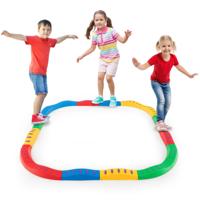 20 Stuks Stapelbare Evenwichtsbalk voor Kinderen met Antislip Glijders Kinder Balanceerblokken voor Binnen Buiten
