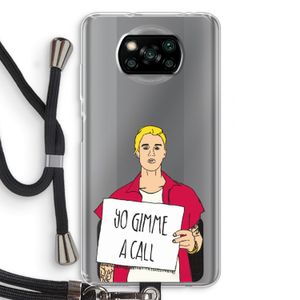 Gimme a call: Xiaomi Poco X3 NFC Transparant Hoesje met koord