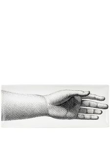 Fornasetti plat imprimé "Mano" - Gris