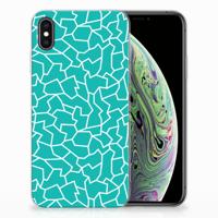 Apple iPhone Xs Max | Hoesje maken | Cracks Blue