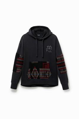 Sweatshirt met etnische sierranden - BROWN - M