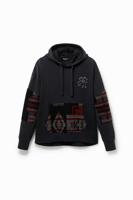 Sweatshirt met etnische sierranden - BROWN - M