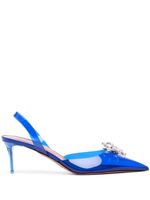 Amina Muaddi escarpins Rosie 60 mm à bride arrière - Bleu