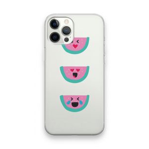 Smiley watermeloen: iPhone 12 Pro Max Transparant Hoesje