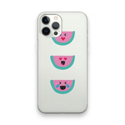Smiley watermeloen: iPhone 12 Pro Max Transparant Hoesje
