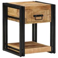 Nachtkastje 40x40x50 cm Massief ruw hout Mango