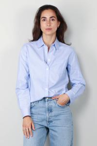 Max Mara blouse Wit, Blauw maat 38 Katoen 2425116052600