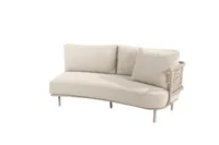 Loungebank Sardinia Chaise Latte 2 zits Gedeelte Links Deel Kussens 4SO Bank Buiten Tuin 4 Seasons O