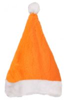 Kerstmuts oranje pluche