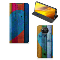 Xiaomi Poco X3 Pro | Poco X3 Book Wallet Case Wood Heart - Cadeau voor je Vriend