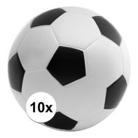 10x Anti-stressballen  voetbal 6,1 cm   -