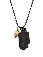 Philipp Plein collier chaîne à pendentif logo - Noir - thumbnail