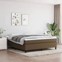 Bedframe zonder matras stof donkerbruin 160x200 cm