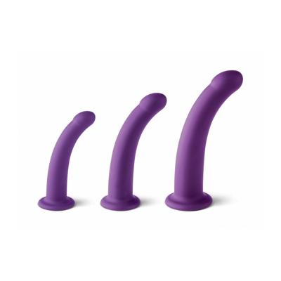 Zwarte Dildo Virgite Paars S/M/L Set