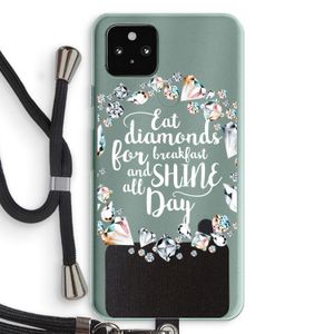 Diamonds: Pixel 5a 5G Transparant Hoesje met koord