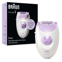 Elektrische epilator met snoer - BRAUN - SILK EPIL 3-000 - 2 snelheden - Paars