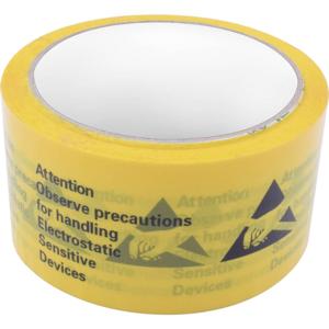 Quadrios ESD-tape Geel, Zwart (l x b) 50 m x 48 mm 1 stuk(s)