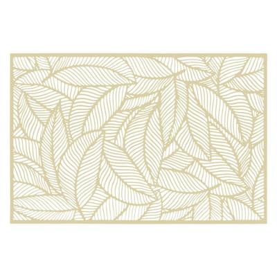 Secret de Gourmet Diner tafel placemats Jungle print - goud - PVC - 45 x 30 cm