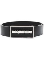 DSQUARED2 ceinture en cuir à boucle logo - Noir