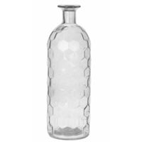 Bellatio Design Bloemenvaas - helder glas honingraat - D7 x H20 cm   -