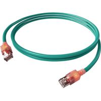 Easylan CS1OTADAD0100 RJ45 Netwerkkabel, patchkabel CAT 6A S/FTP 10 m Turquoise Met LED 1 stuk(s)