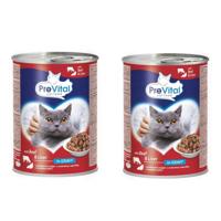 PREVITAL Beef with liver in gravy - nat kattenvoer - 2x415g