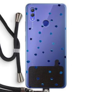 Blauwe stippen: Honor Note 10 Transparant Hoesje met koord