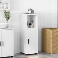 Badkamer Kast met plank Wit 30 x 35 x 95 cm Bewerkt hout Badkamer Kast met plank Wit 30 x 35 x 95 cm Bewerkt hout