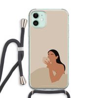 Fresh coffee: iPhone 11 Transparant Hoesje met koord