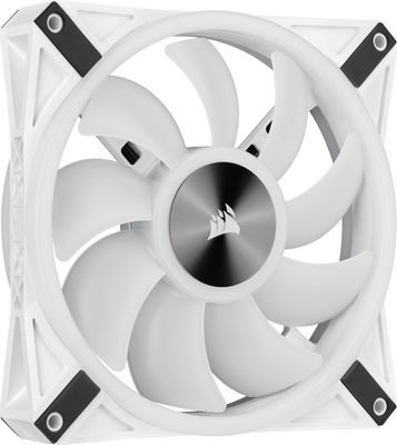 Corsair Casefan iCUE QL140 RGB PWM White Dual Fan Kit with Lighting Node CORE Corsair Casefan iCUE QL140 RGB PWM White Dual Fan Kit with Lighting Node CORE