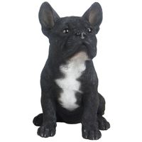 Tuinbeeld Franse Bulldog hond zwart 29 cm - thumbnail