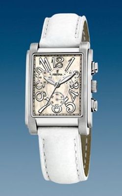 Horlogeband Festina F16118-C Leder Wit 18mm