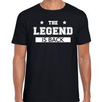 The legend is back fun t-shirt zwart voor heren