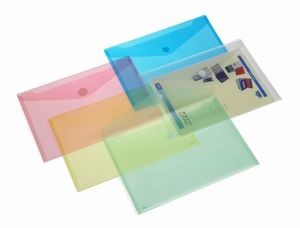 HFP Envelope Horizontal A4 Transparent Blue Polypropyleen (PP) Blauw